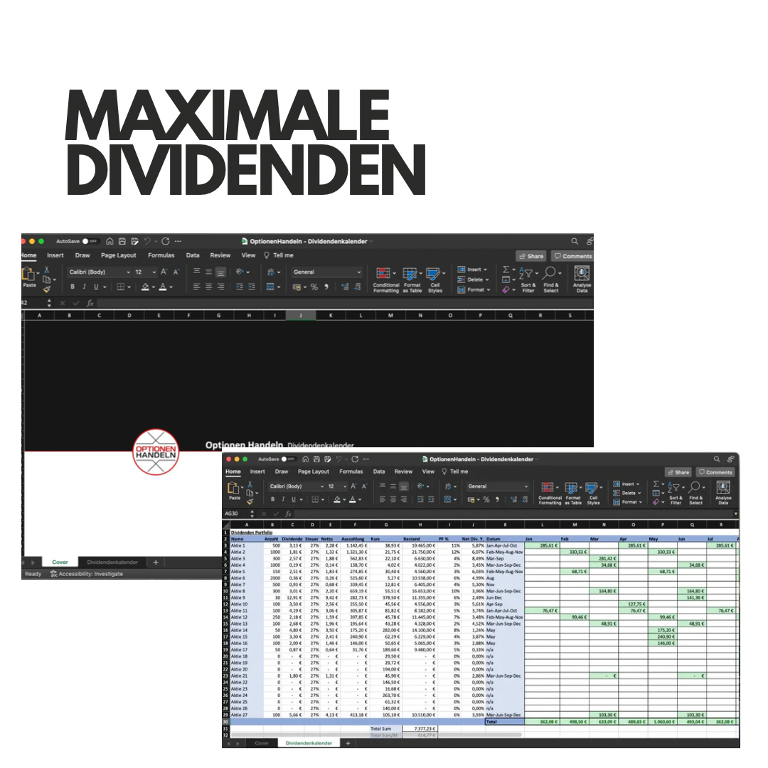 Dividenden Kalender (Excel)