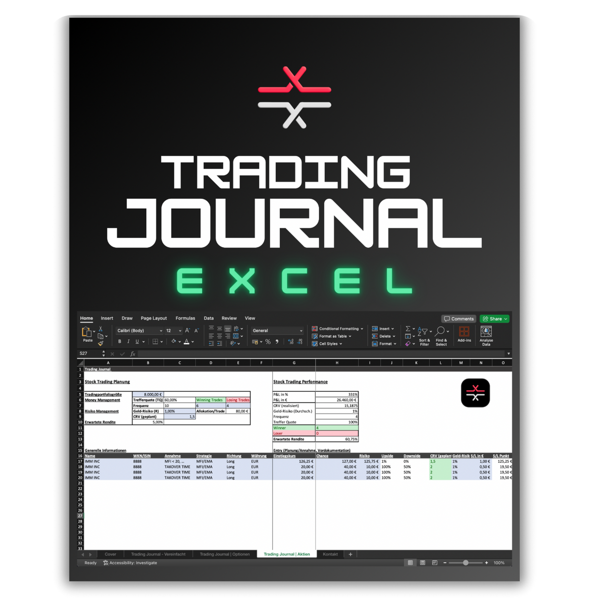 Trading Journal (Excel)